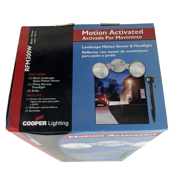 New in Box Cooper Lighting RFM300W Security Light Wireless Remote Motion Sensor - Picture 5 of 7